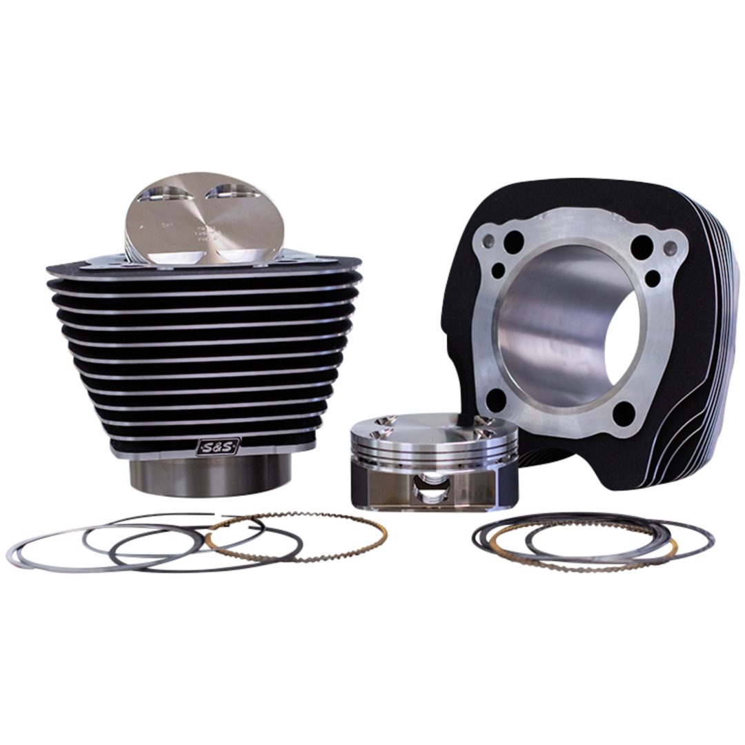 Cylindersats Big Bore Veckad Svart S&S Cycle – bild 2