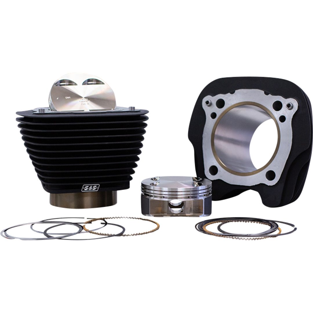 Cylindersats Big Bore Veckad Svart S&S Cycle