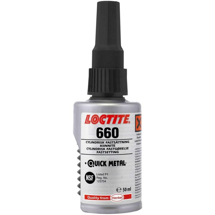 Cylindrisk fastsättning 660 Quick Metal LOCTITE LIM CYLINDRISK 660 50ML – bild 2