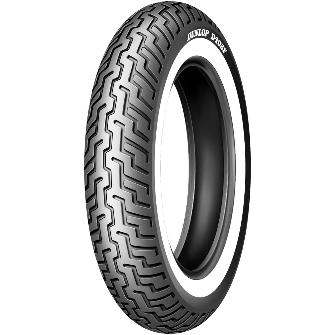 Däck D402 Street Bias Vitvägg Slanglös Fram DUNLOP MT90B16