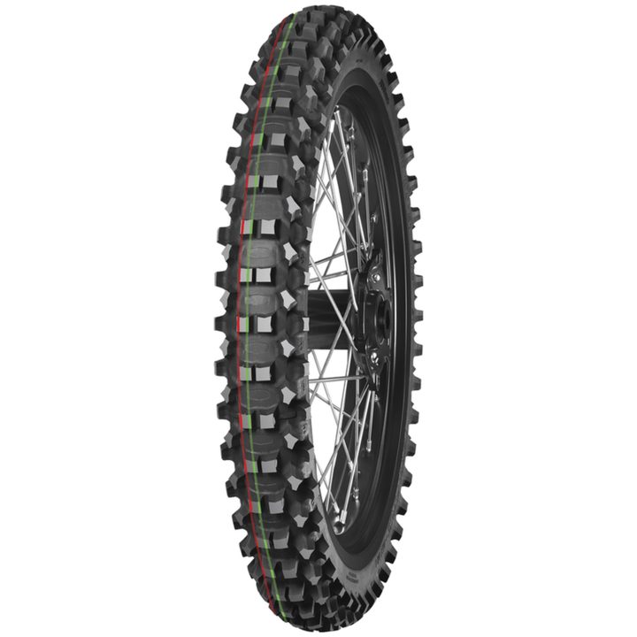 Däck -MX MH Medium Hard Terrain Röd/Grön MITAS – bild 2