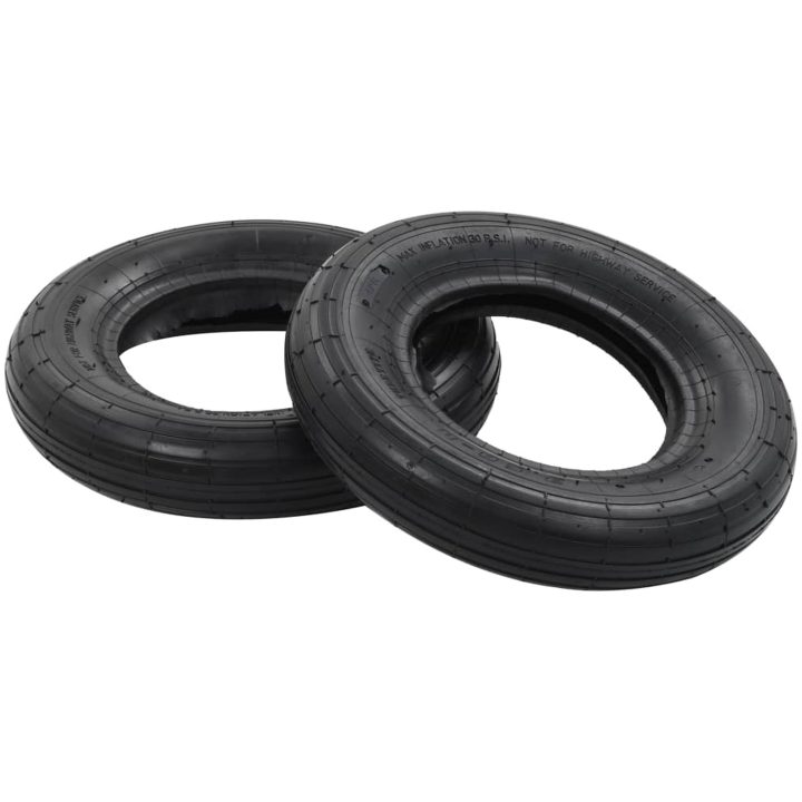 Däck och innerslang till säckkärra 4 delar 3.50-8 4PR gummi vidaXL – bild 2
