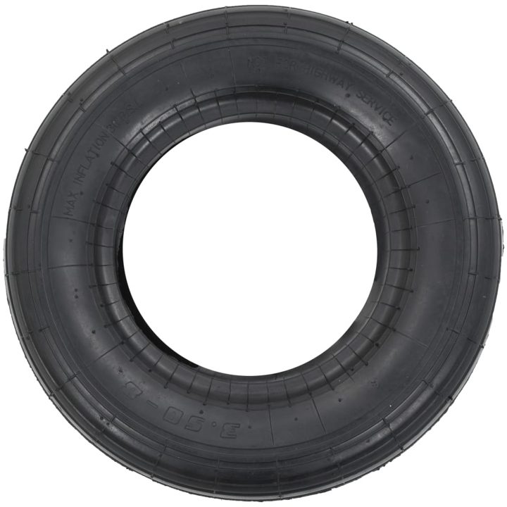 Däck och innerslang till säckkärra 4 delar 3.50-8 4PR gummi vidaXL – bild 6
