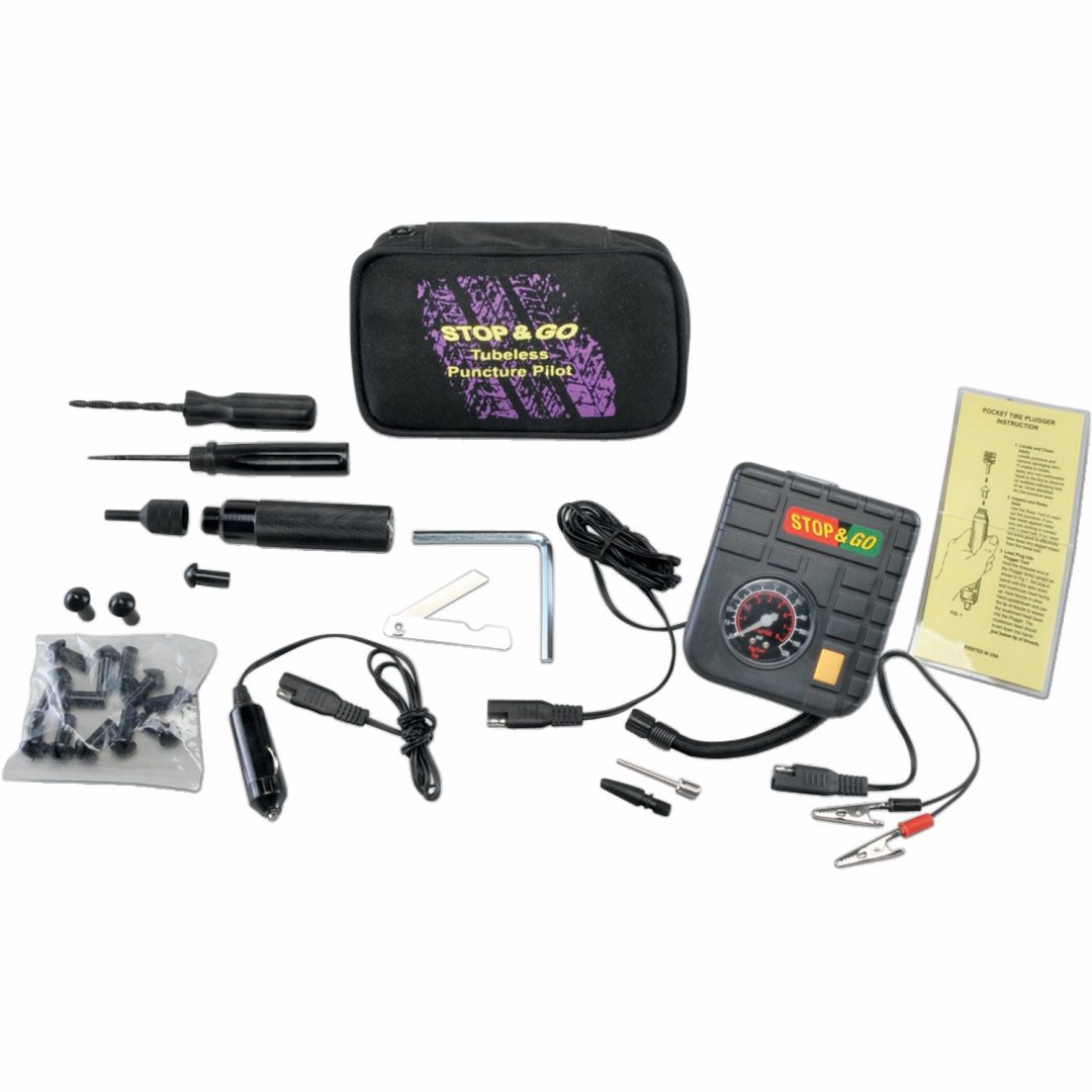 Däckpump Tubeless Puncture Pilot Kit Svart STOP + GO INTERNATIONAL