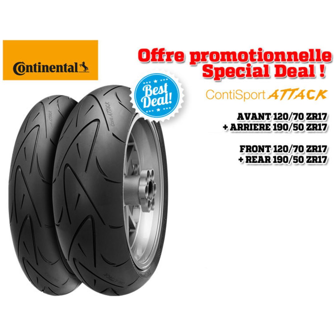Däckset Hypersport Contisportattack 120/70-17 + 190/50-17 CONTINENTAL