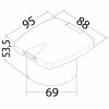 Däckspolningsuttag NewEdge 69 mm Osculati – miniatyr 2