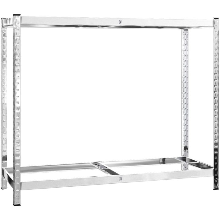 Däckställ 2 hyllplan silver 2 st stål vidaXL 110 x 40 x 110 cm – bild 4