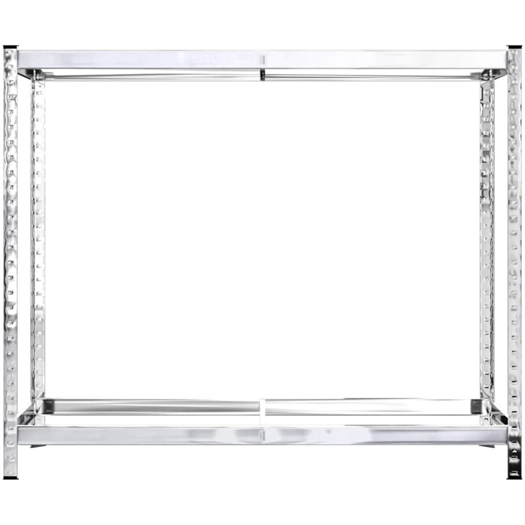 Däckställ 2 hyllplan silver 2 st stål vidaXL 110 x 40 x 110 cm – bild 5