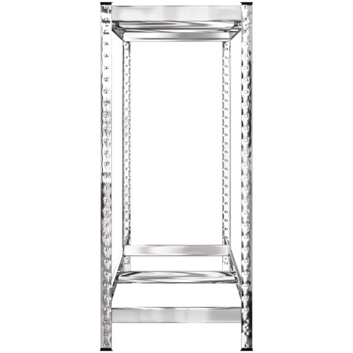 Däckställ 2 hyllplan silver 2 st stål vidaXL 110 x 40 x 110 cm – bild 6