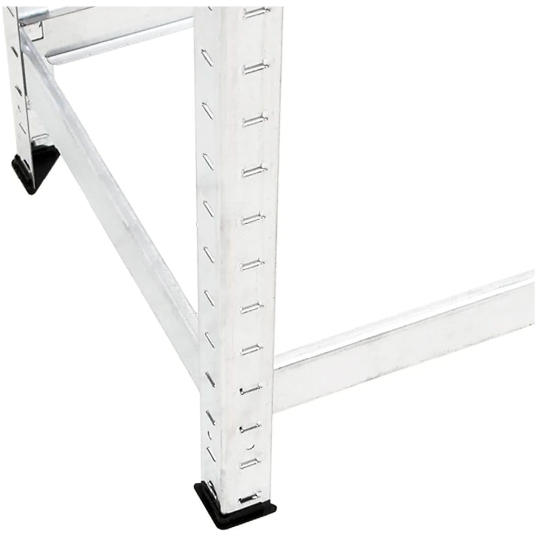 Däckställ 2 hyllplan silver 2 st stål vidaXL 110 x 40 x 110 cm – bild 7