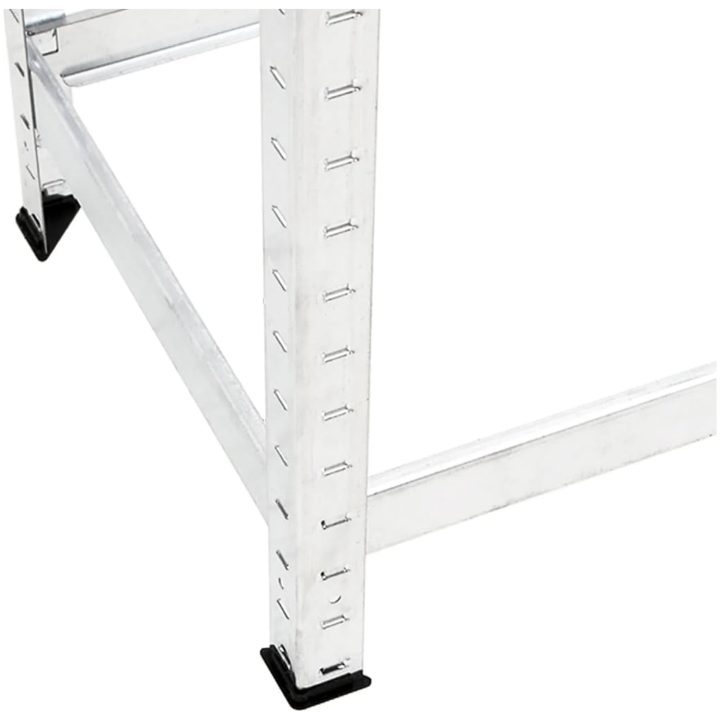 Däckställ 2 hyllplan silver 2 st stål vidaXL 110 x 40 x 110 cm – bild 7