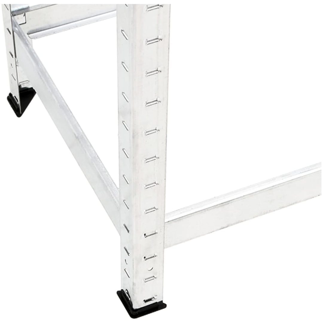 Däckställ 2 hyllplan silver 3 st stål vidaXL 110 x 40 x 110 cm – bild 7