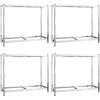 Däckställ 2 hyllplan silver 4 st stål vidaXL 110 x 40 x 110 cm – miniatyr 2
