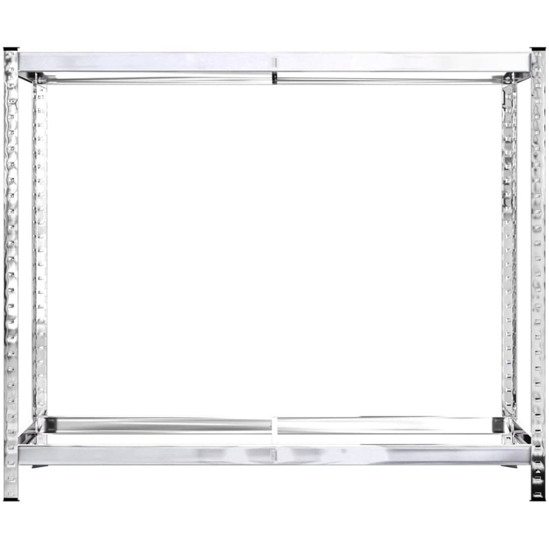 Däckställ 2 hyllplan silver 4 st stål vidaXL 110 x 40 x 110 cm – bild 5