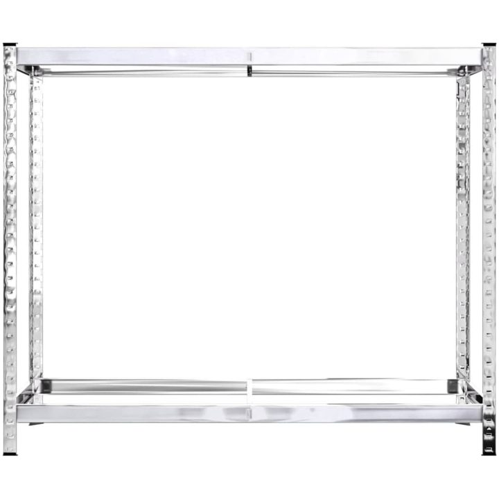 Däckställ 2 hyllplan silver 4 st stål vidaXL 110 x 40 x 110 cm – bild 5