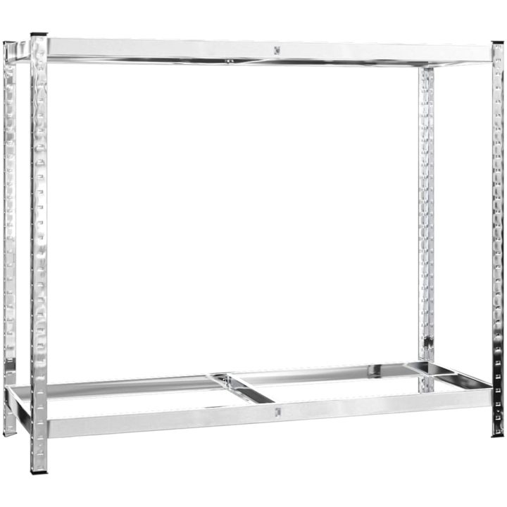 Däckställ 2 hyllplan silver stål vidaXL 110 x 40 x 110 cm – bild 2