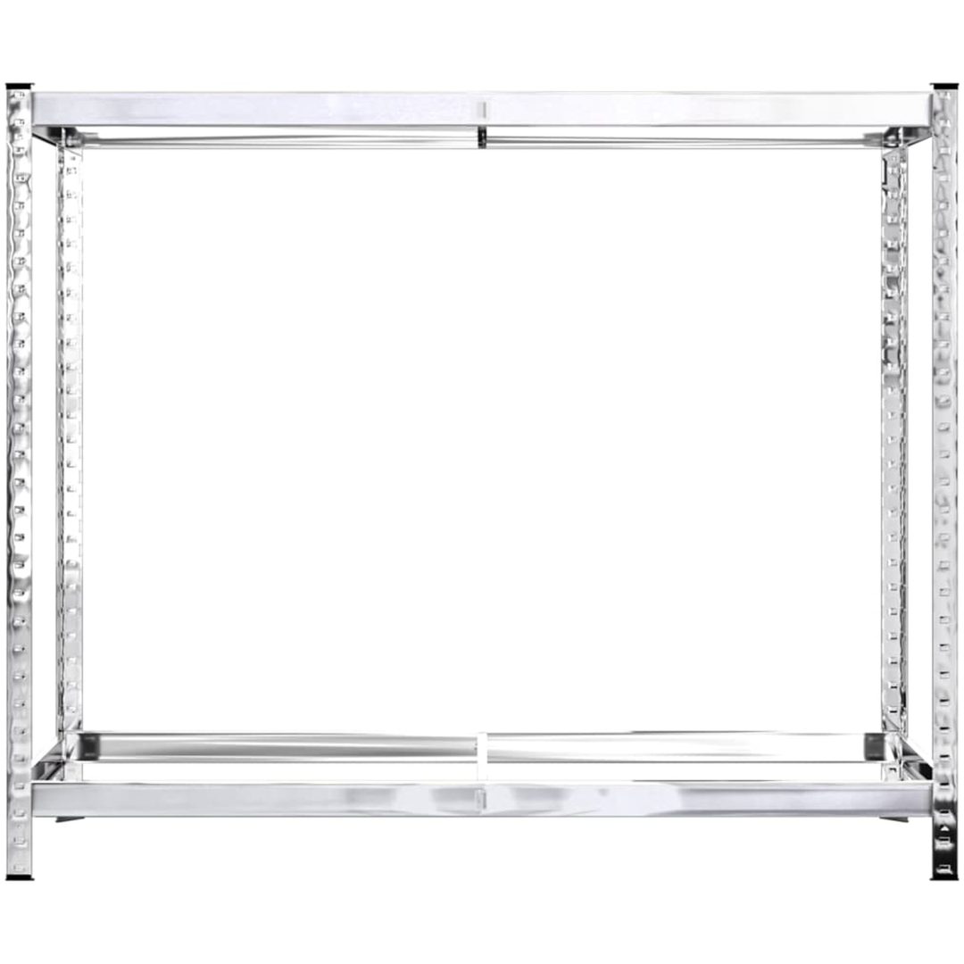 Däckställ 2 hyllplan silver stål vidaXL 110 x 40 x 110 cm – bild 4