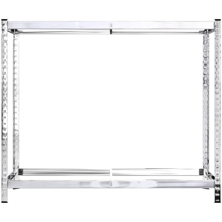 Däckställ 2 hyllplan silver stål vidaXL 110 x 40 x 110 cm – bild 4