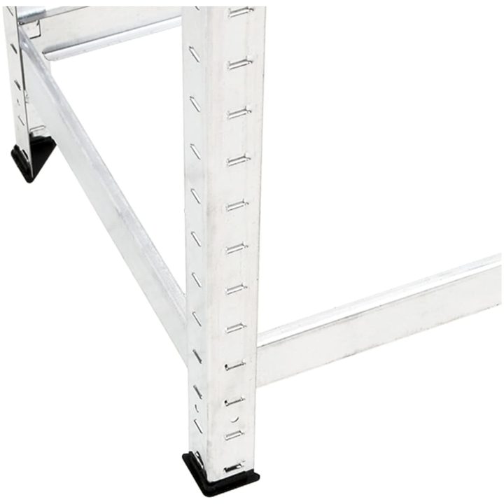 Däckställ 2 hyllplan silver stål vidaXL 110 x 40 x 110 cm – bild 6