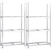 Däckställ 3 hyllplan silver 2 st stål vidaXL 110 x 40 x 200 cm – miniatyr 2