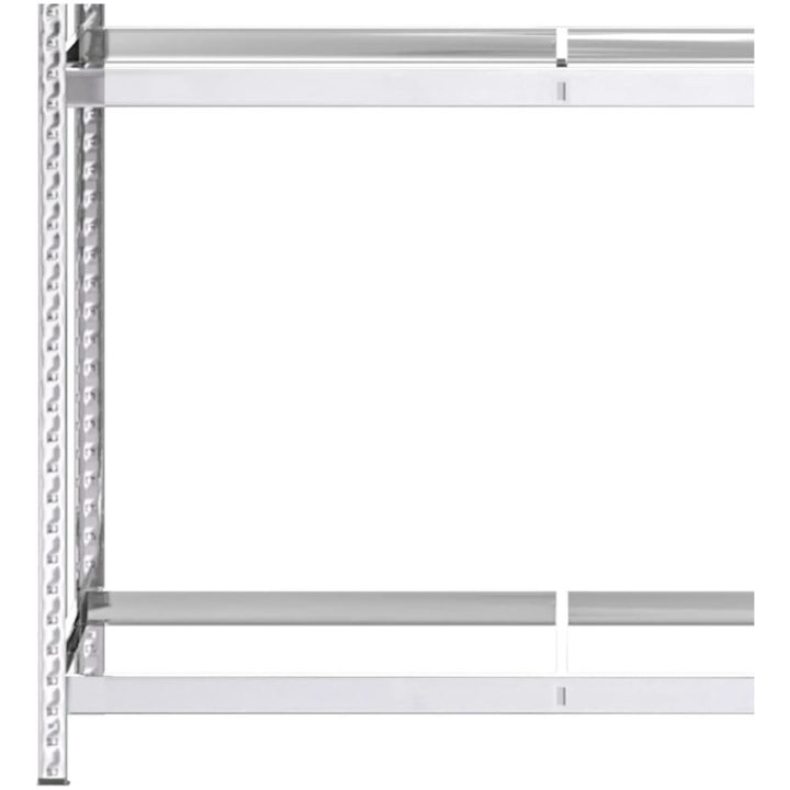 Däckställ 3 hyllplan silver 2 st stål vidaXL 110 x 40 x 200 cm – bild 7