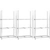 Däckställ 3 hyllplan silver 3 st stål vidaXL 110 x 40 x 200 cm – miniatyr 2
