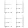Däckställ 3 hyllplan silver 4 st stål vidaXL 110 x 40 x 200 cm – miniatyr 2