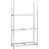 Däckställ 3 hyllplan silver stål vidaXL 110 x 40 x 200 cm – miniatyr 2
