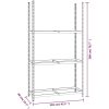 Däckställ 3 hyllplan silver stål vidaXL 110 x 40 x 200 cm – miniatyr 8