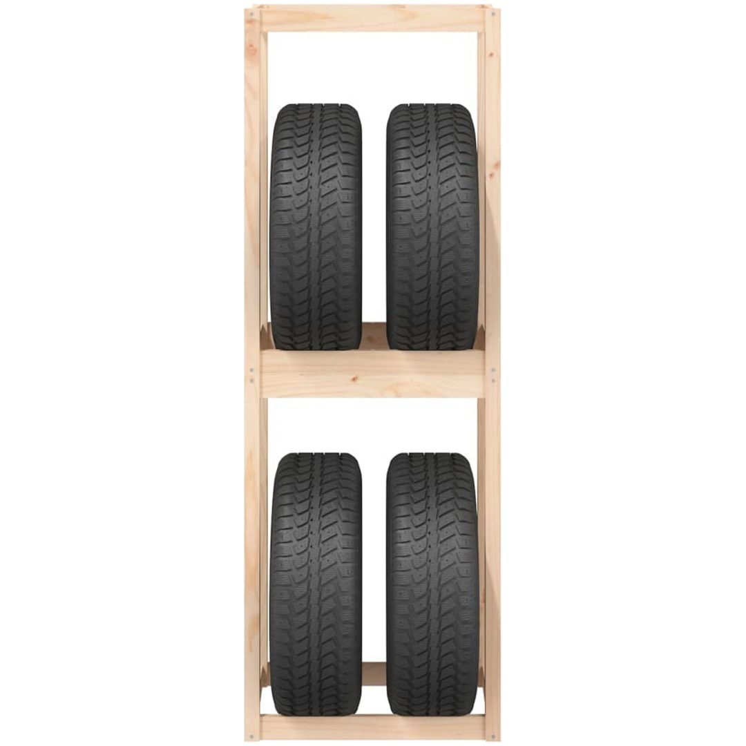 Däckställ massiv furu vidaXL 63 x 40 x 180 cm – bild 5