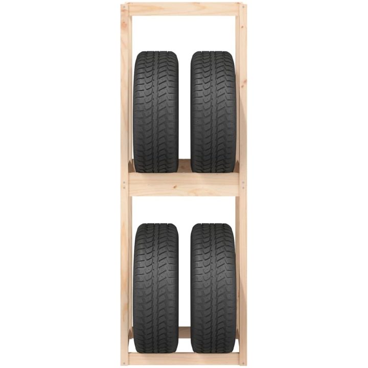 Däckställ massiv furu vidaXL 63 x 40 x 180 cm – bild 5