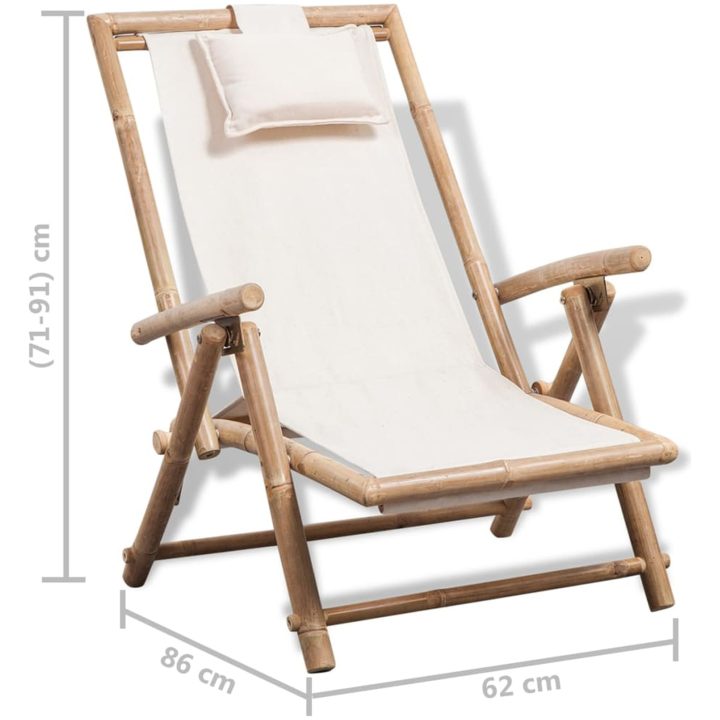 Däckstol bambu vidaXL – bild 6