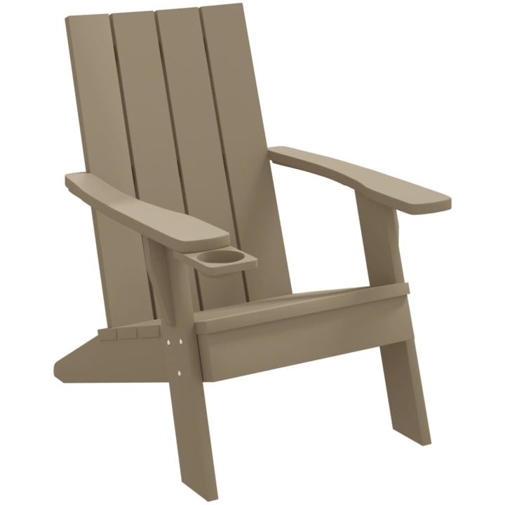 Däckstol för trädgården ljusbrun 75x88,5x89,5cm polypropylen vidaXL – bild 2
