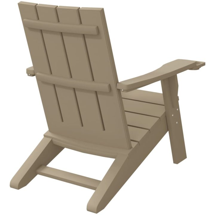 Däckstol för trädgården ljusbrun 75x88,5x89,5cm polypropylen vidaXL – bild 5