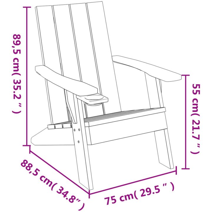 Däckstol för trädgården ljusbrun 75x88,5x89,5cm polypropylen vidaXL – bild 8