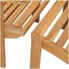 Däckstol med fotpall massiv teak vidaXL – miniatyr 5