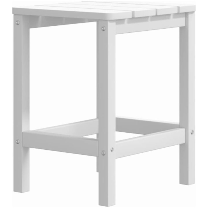 Däckstolar för trädgården med bord HDPE vit vidaXL – bild 5