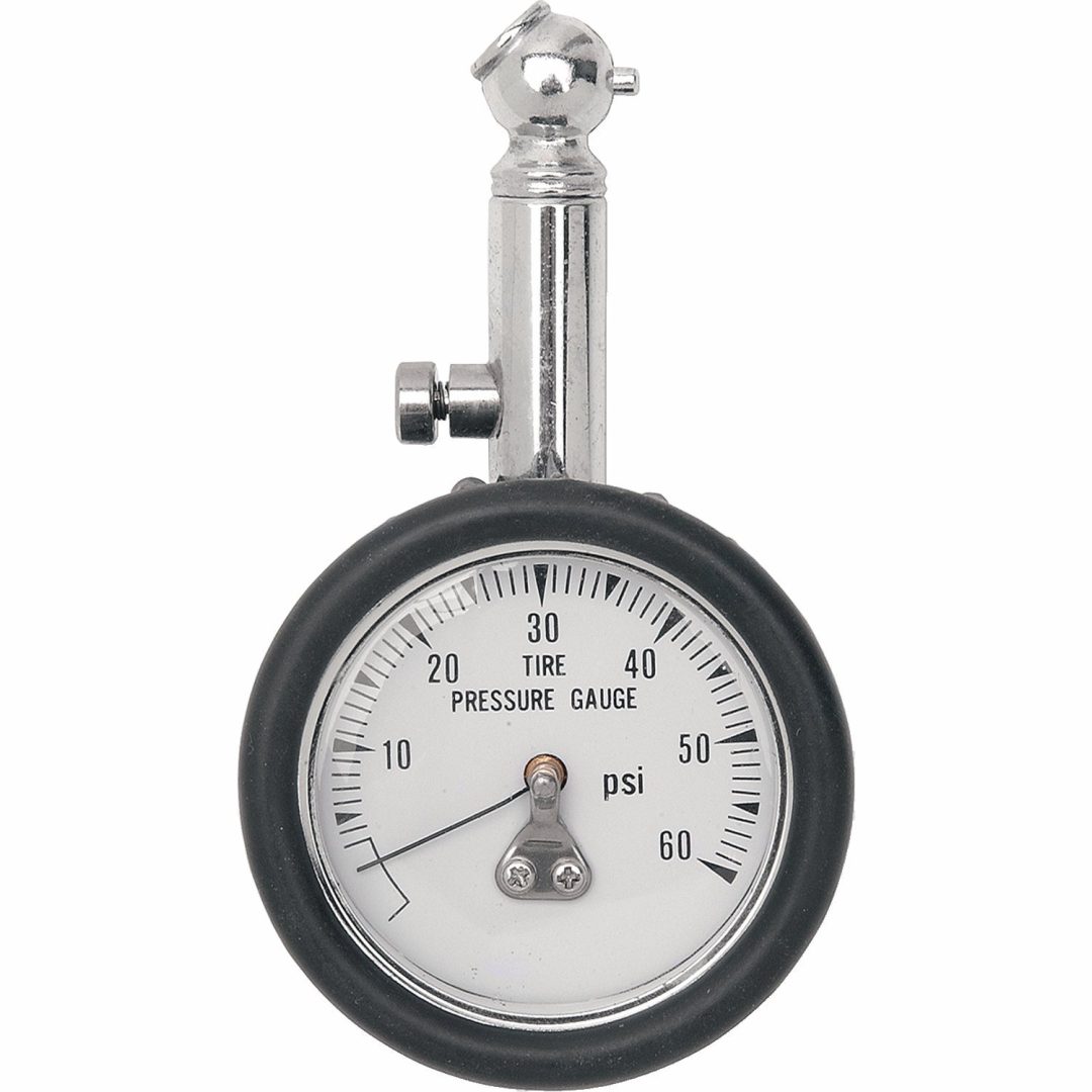 Däcktrycksmätare Silver DRAG SPECIALTIES 0-60 psi