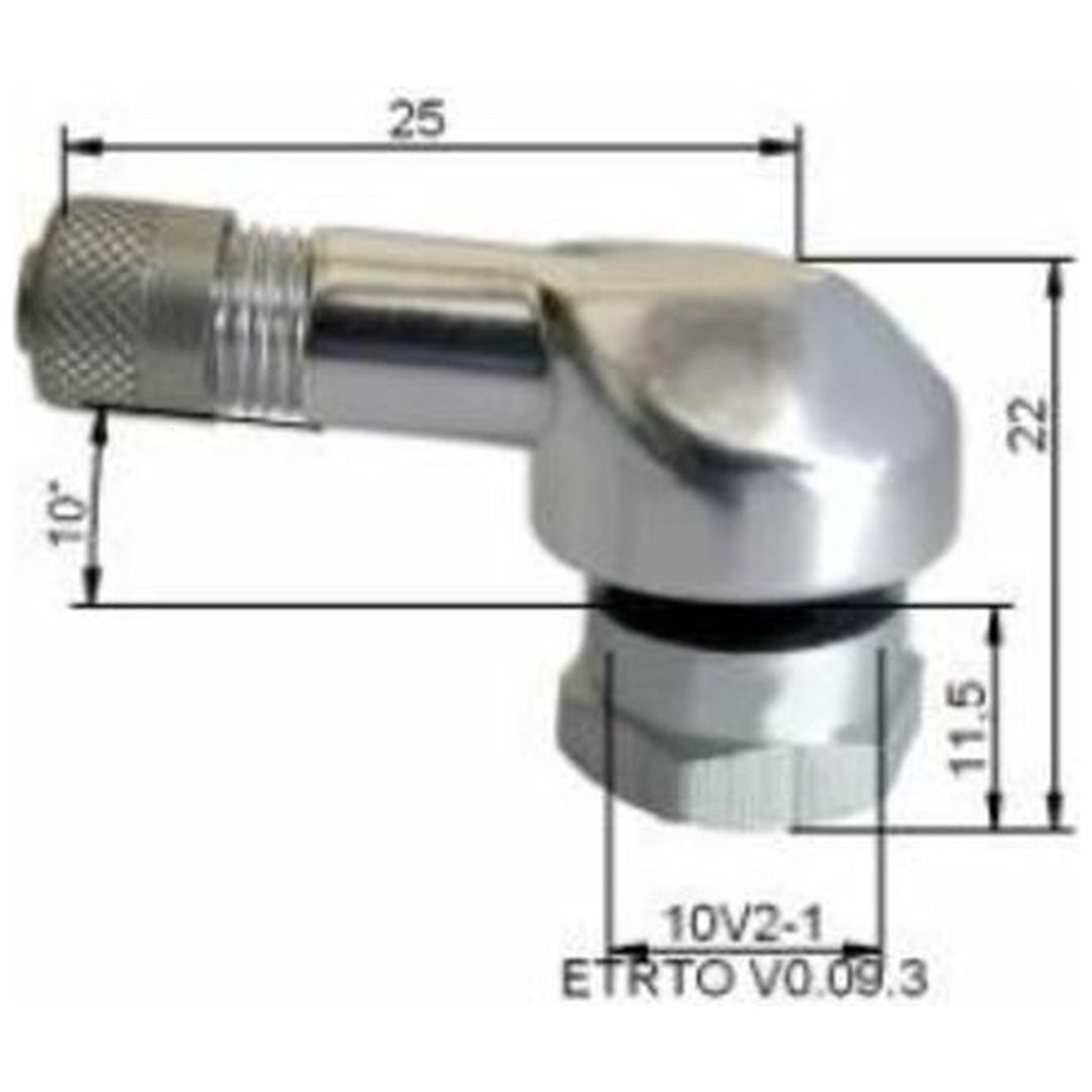 Däckventil Aluminium Silver BIHR