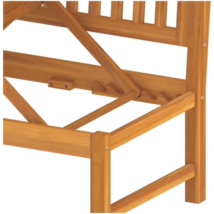 Dagbädd med gräddvita dynor 200x60x75 cm massivt akaciaträ vidaXL – bild 7
