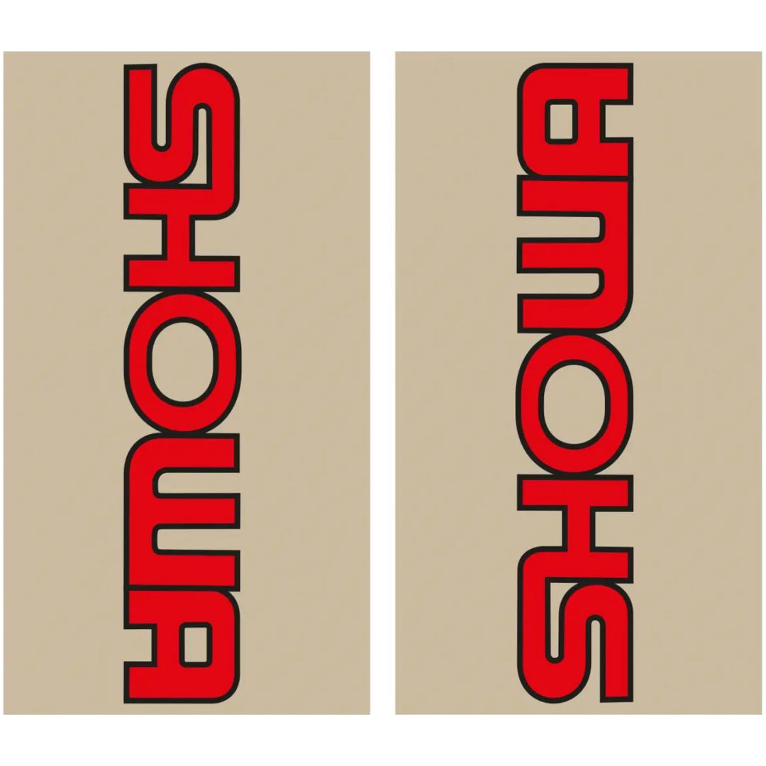 Dekal Gaffelskydd Showa Logo Röd TECNOSEL