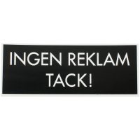 DEKAL INGEN REKLAM SV