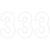 Dekal Pro Numbers Vit FACTORY EFFEX Plattgrafik – miniatyr 1
