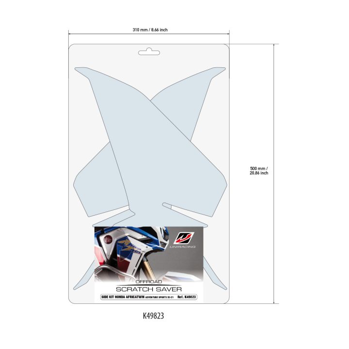 Dekal Scratch Saver Transparent Vinyl UNIRACING Repskydd – bild 2