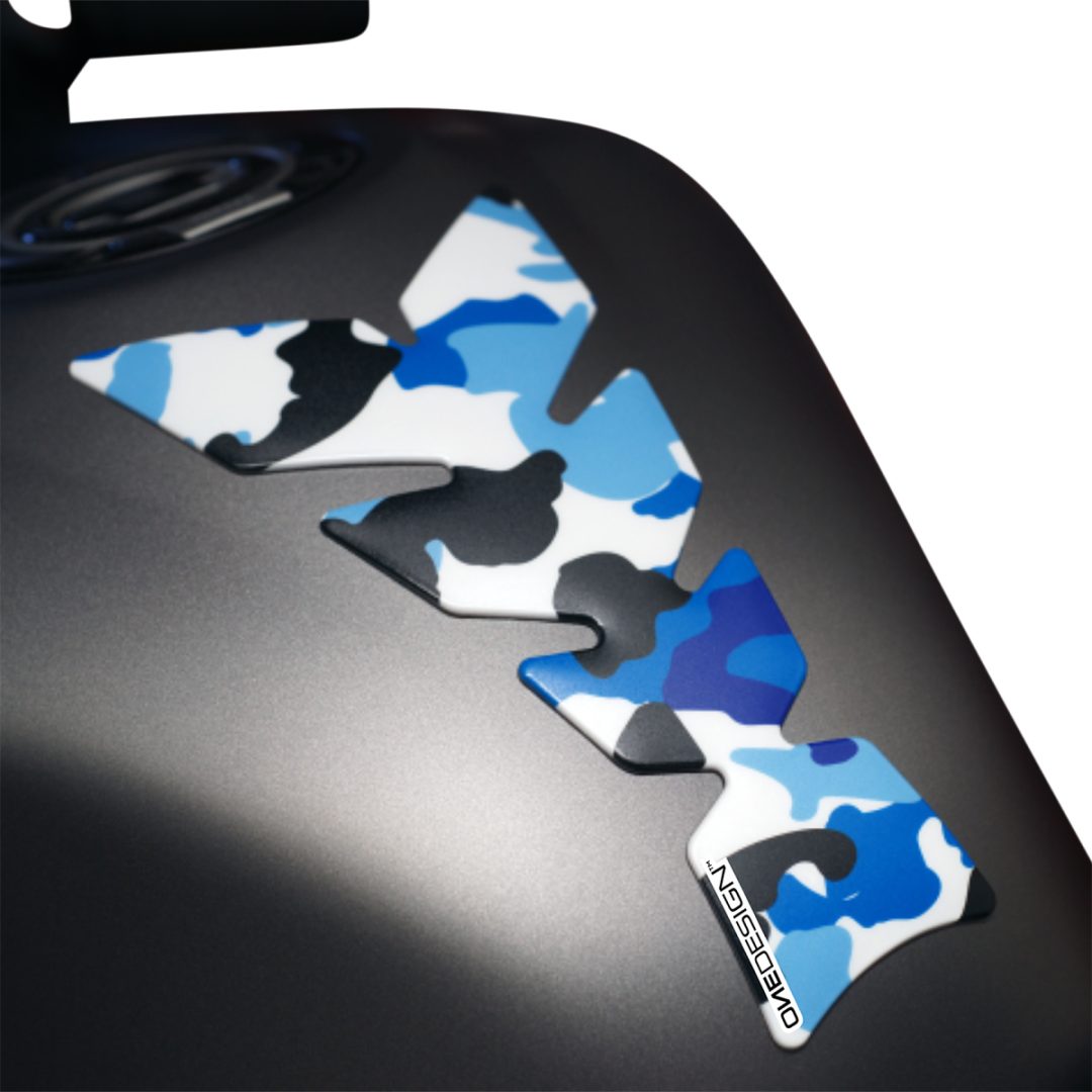 Dekal Tankpad Resin/soft Touch Blå/vit ONEDESIGN Tankskydd – bild 2