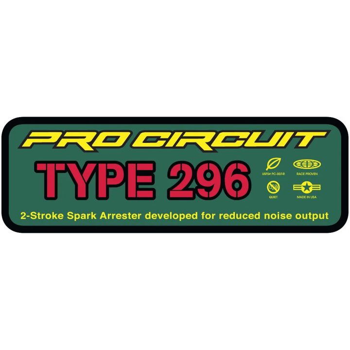 Dekal Värmetålig T296 Universal Pro Circuit SILENCER STICKER TYP 296 – bild 2