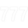 Dekal Vit Pro Numbers FACTORY EFFEX Plattgrafik – miniatyr 1