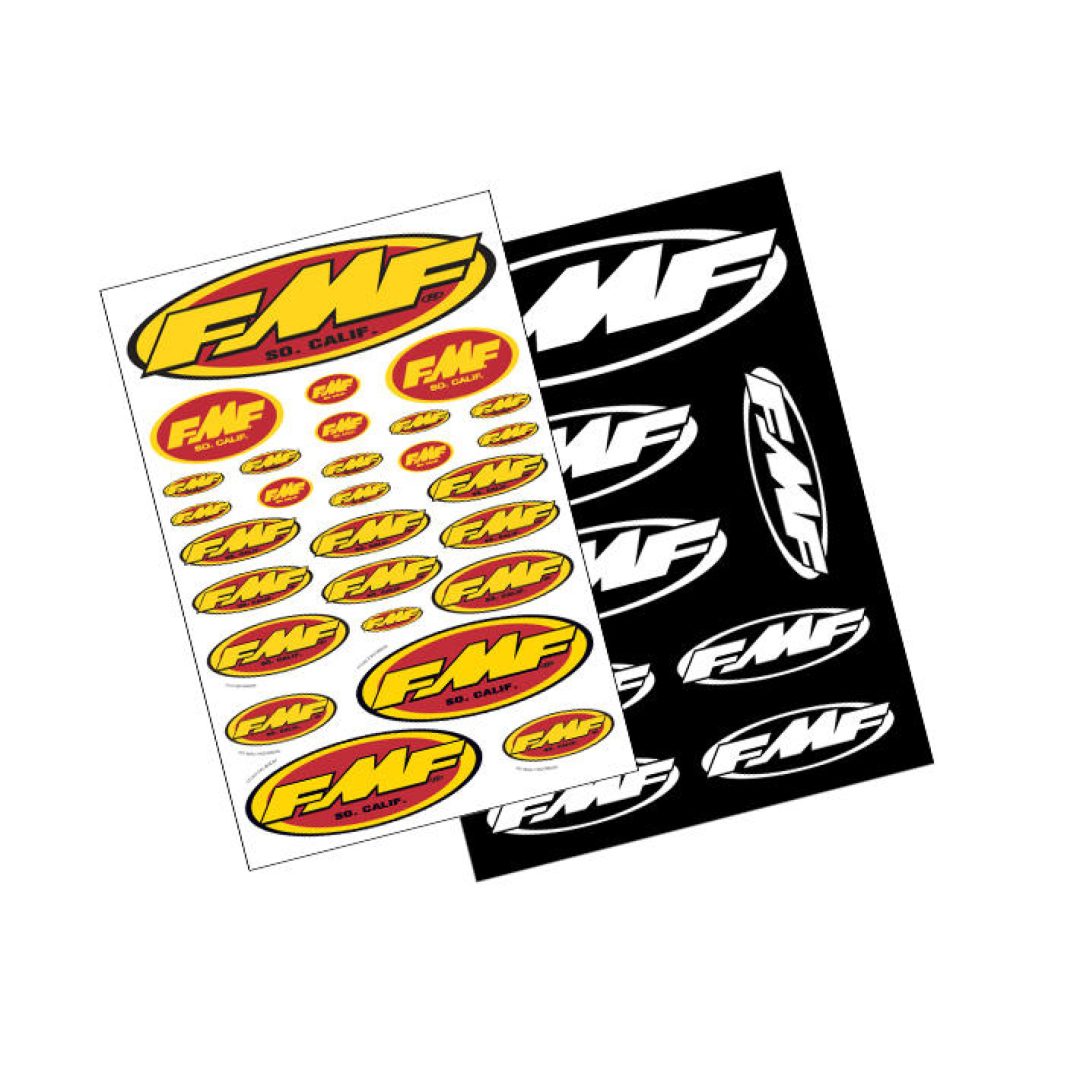 Dekalark Fmf Logo Svart/röd/vit/gul FMF DECAL FMF ASSORTED SHEET