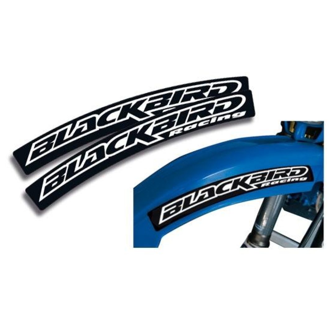 Dekaler Sponsor Svart/blå/vit BLACKBIRD RACING Dekal