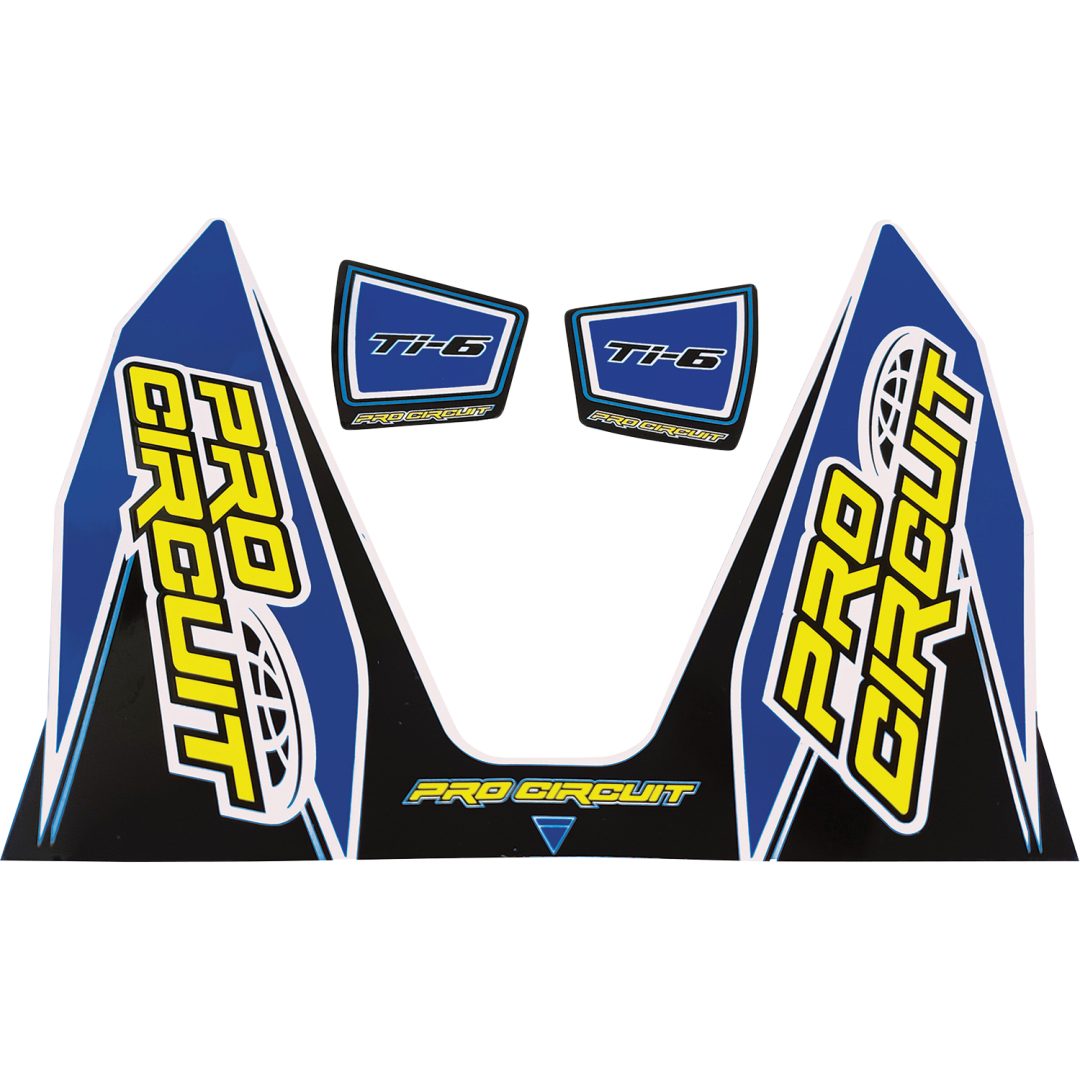 Dekaler Ti-6 Avgas Svart/blå/vit/gul PRO CIRCUIT Dekal